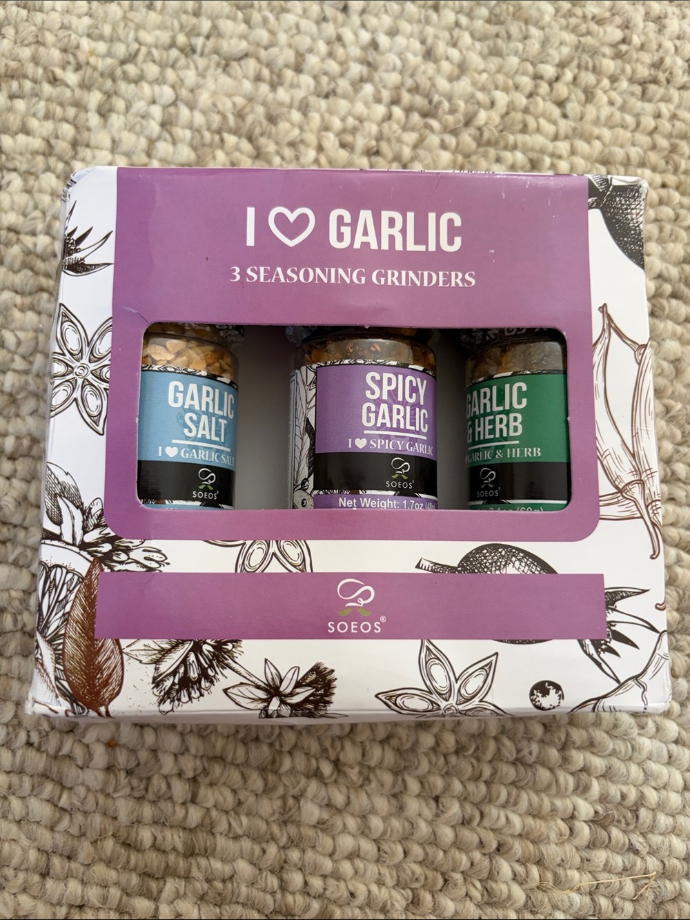 Spicy Garlic Seasoning Grinder - Purple